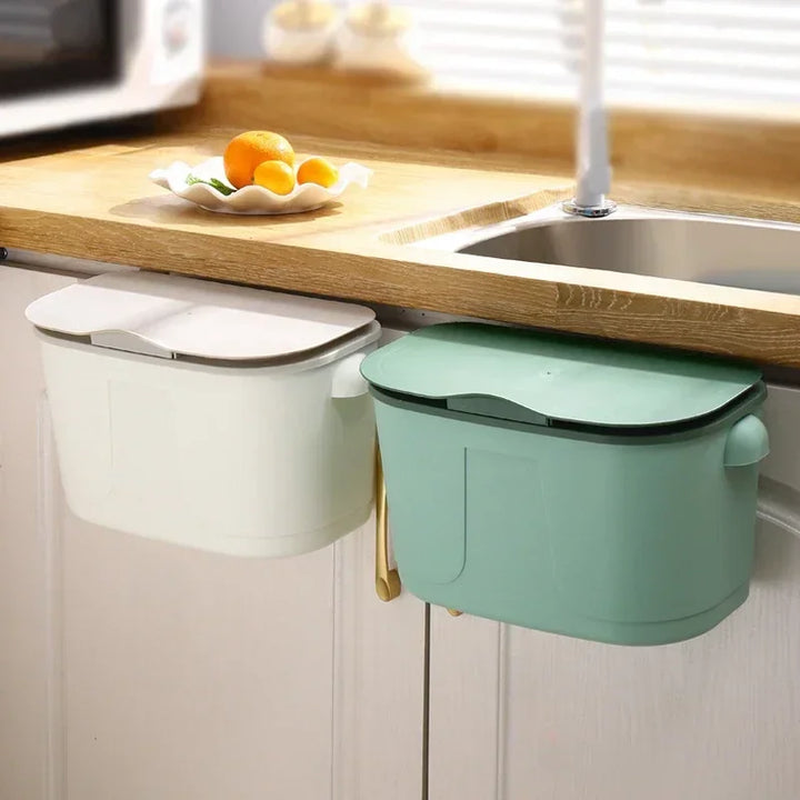 Kalsten | Wall Bin Cleanvero | With Lid | Hanging & Space-Saving | For Kitchen & Bathroom | Large Volume