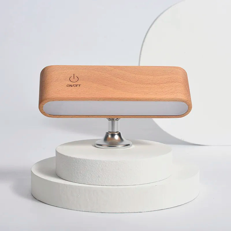 Rotatable Magnetic Wooden Rechargeable LED Night Lamp | Kalsten