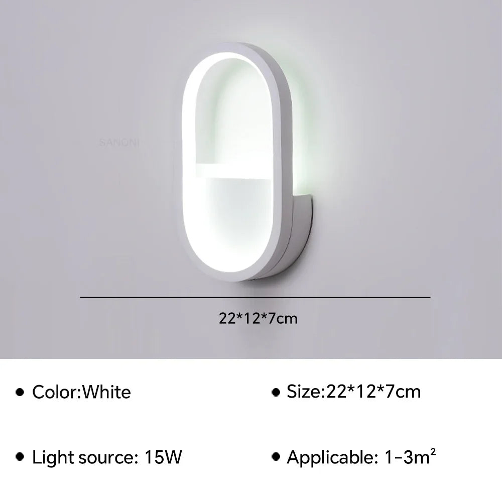 Modern LED Wall Lamp Bedside Sconce - Home Decor Lighting Fixture for Living Room, Bedroom, Hotel | Kalsten