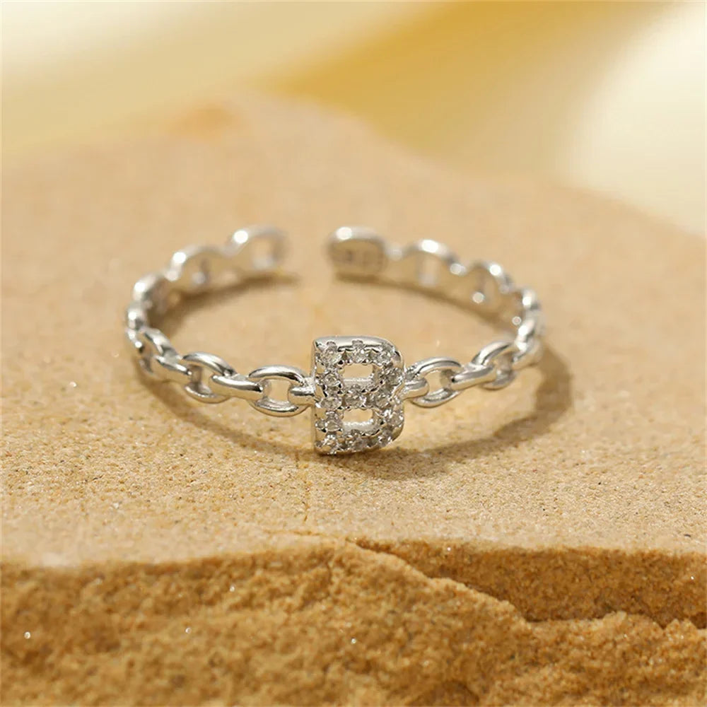 Kalsten | Dainty Diamond Letter Initial Ring