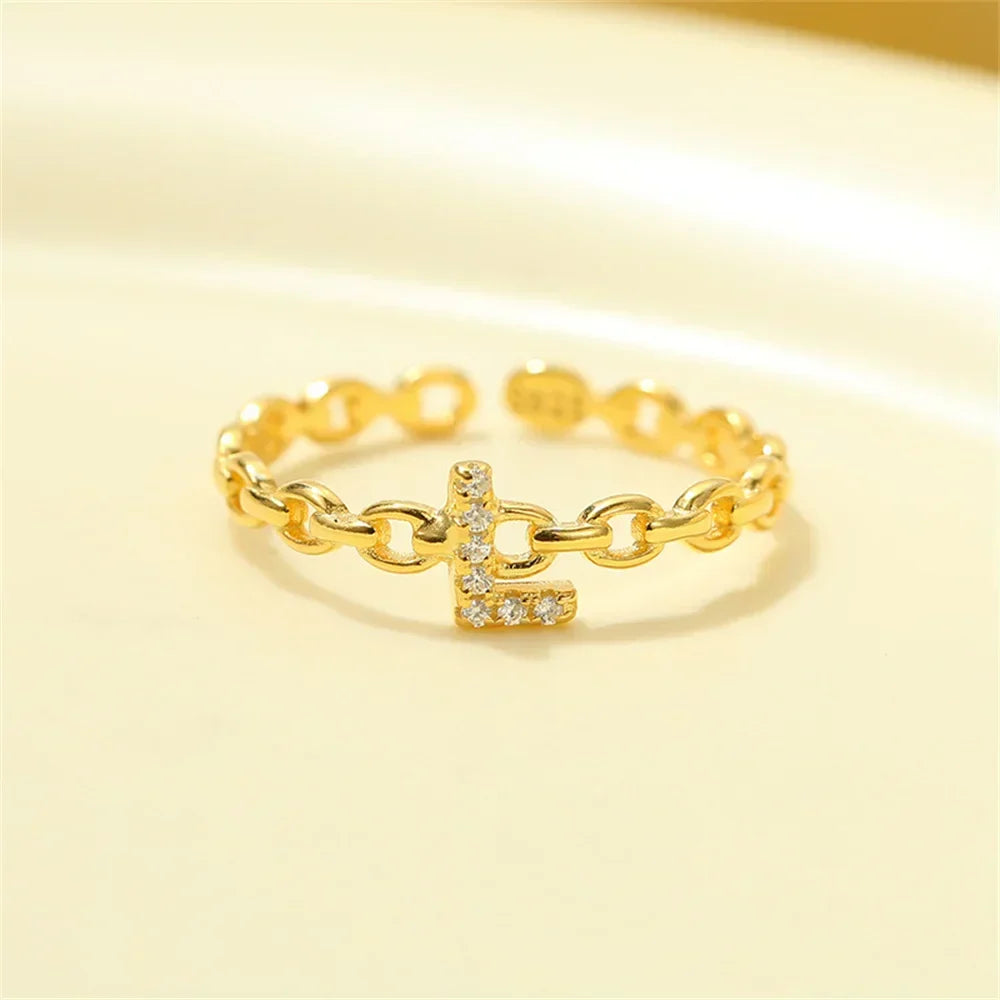 Kalsten | Dainty Diamond Letter Initial Ring