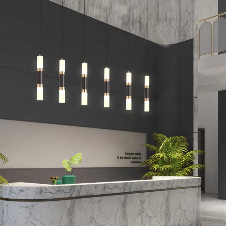 LED Pendant Light with Dual Light Sources – Up and Down Shine Fixture for Kitchen, Dining Room, and Bar Counter | Kalsten
