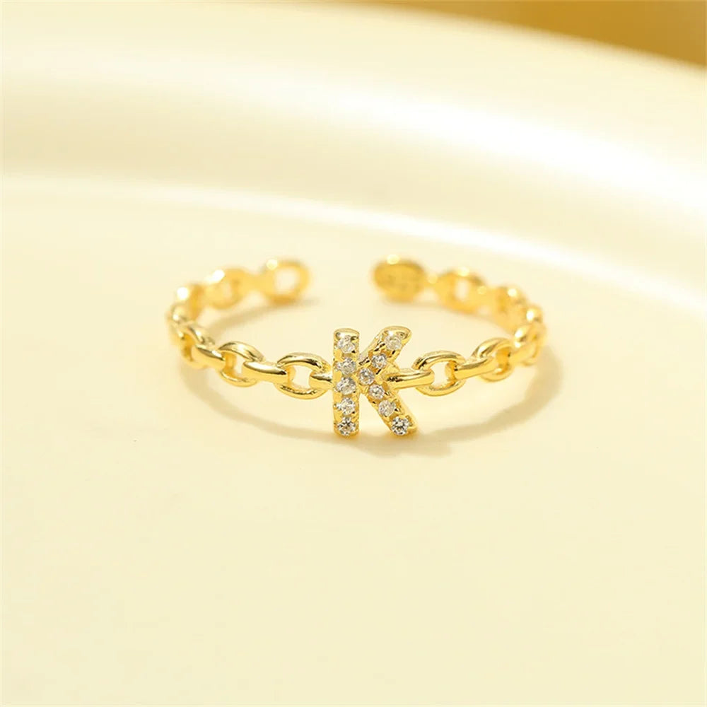 Kalsten | Dainty Diamond Letter Initial Ring