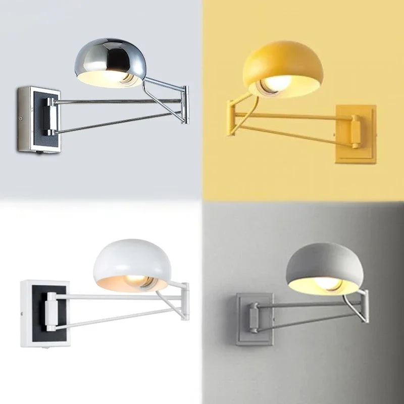 Modern Foldable LED Wall Lamp – Retractable Eye-Protective Wall Light for Bedroom, Study, Living Room, and Bathroom | Kalsten