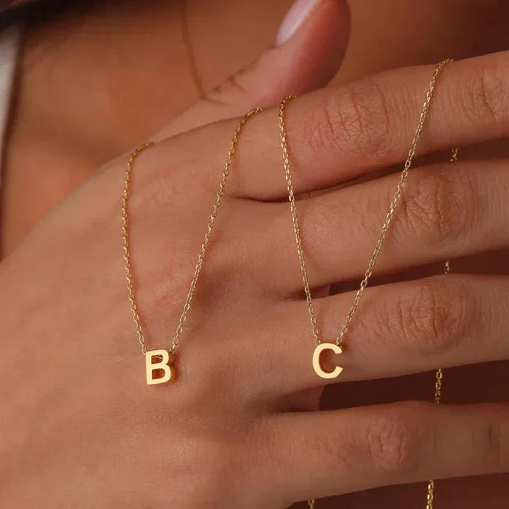 Kalsten | Dainty Minimal Letter Initial Necklace