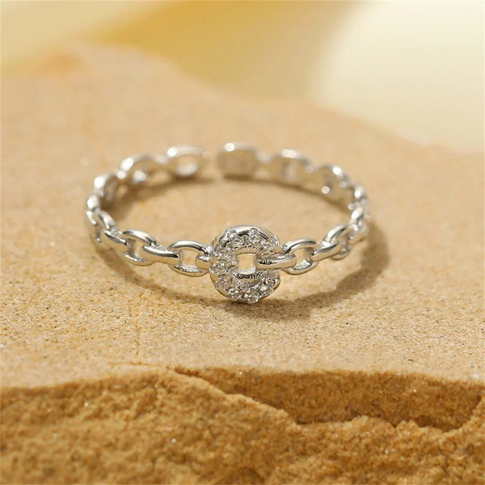 Kalsten | Dainty Diamond Letter Initial Ring