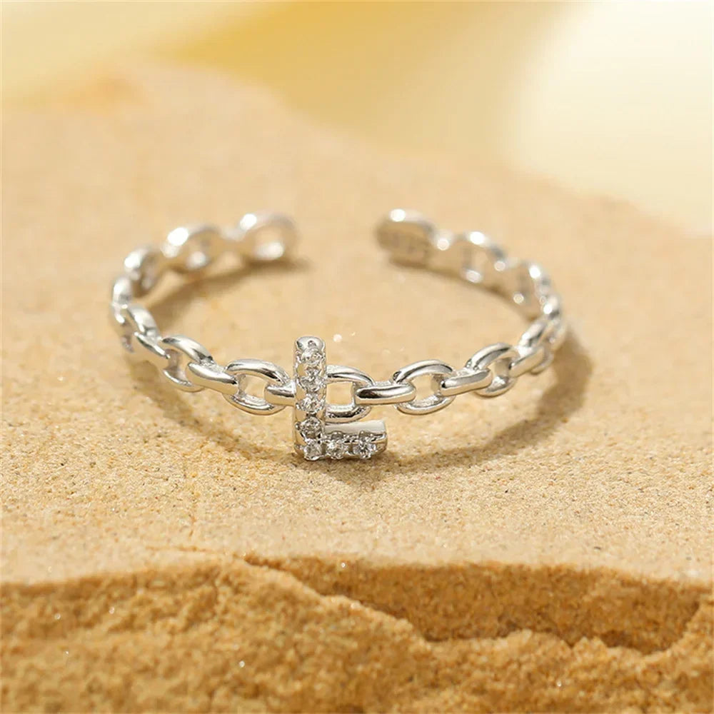 Kalsten | Dainty Diamond Letter Initial Ring