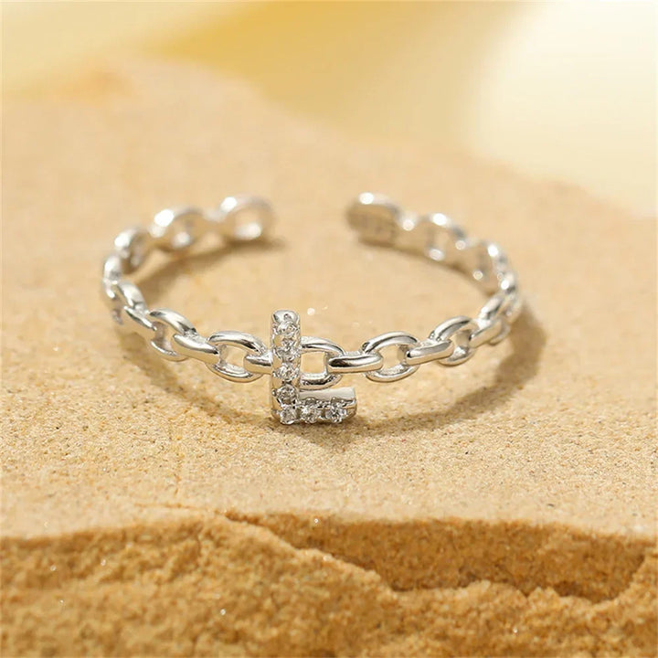Kalsten | Dainty Diamond Letter Initial Ring