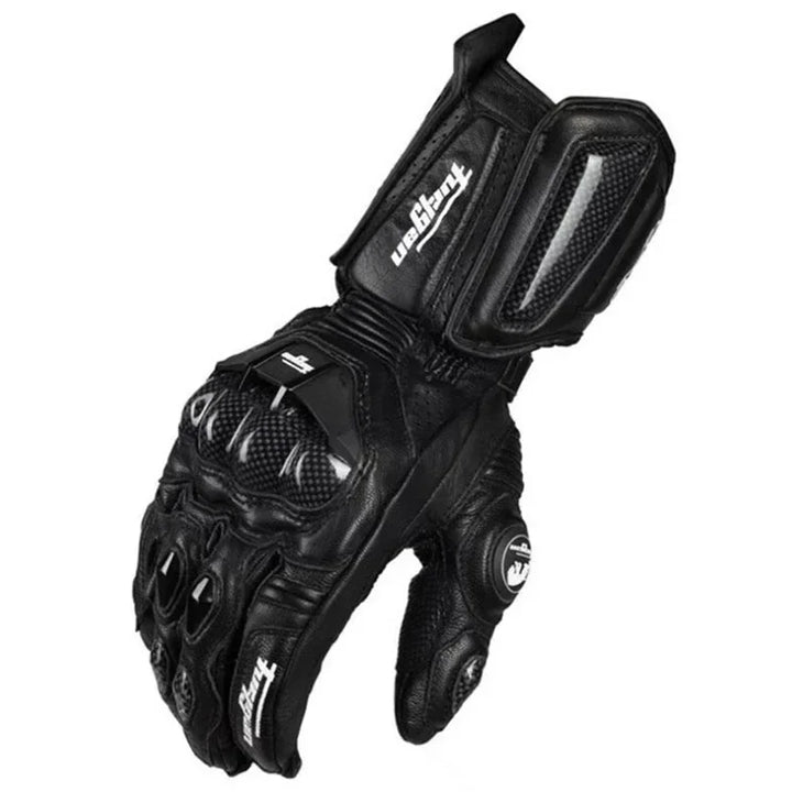 Kalsten | Motorcycle Gloves RidePro Carbon | Wind & Waterproof | Touchscreen Compatible | Genuine Leather Protectors | For Summer & Winter
