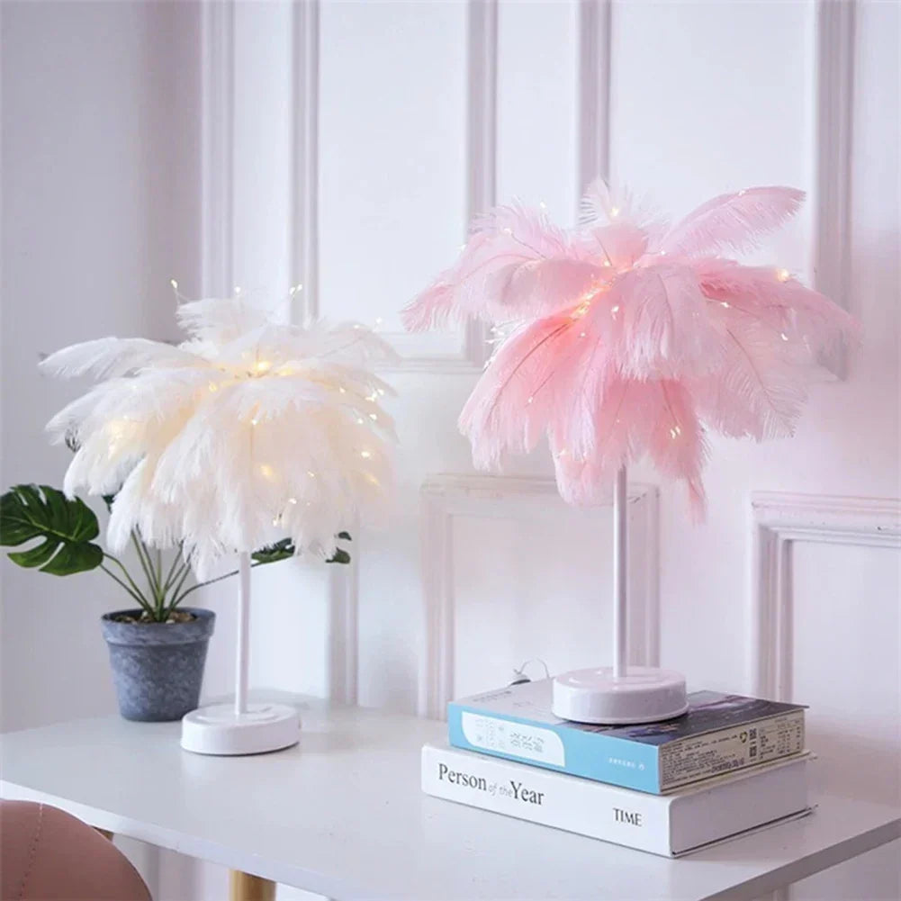LED Spring Table Lamp Night Light USB powered Remote Control Nightstand Lamps | Kalsten