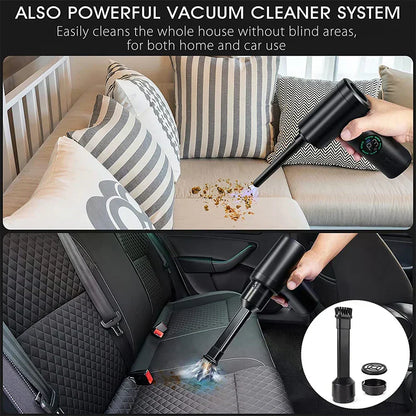 Skanto | 2-in-1 Portable Vacuum & Blower | 7500mAh Battery, LED Light & Versatile for Home, Car & Office Cleaning