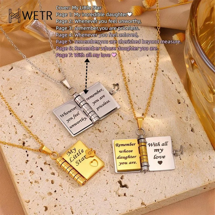 Kalsten | Memory Book Hanger Necklace – Symbolic Jewelry with Loving Message