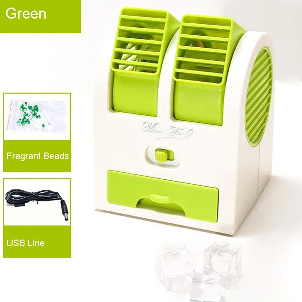 Dual-Outlet Turbo Cooling Desk Humidifier Fan | Kalsten