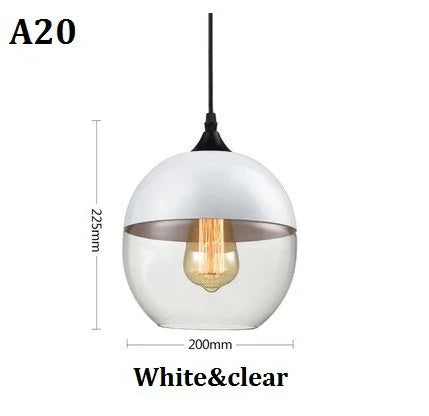 Modern Glass Pendant Lighting – Retro Ceiling Lamp for Kitchen, Dining Room, Bedroom, Bar, Cafe, and Indoor Table Decoration | Kalsten