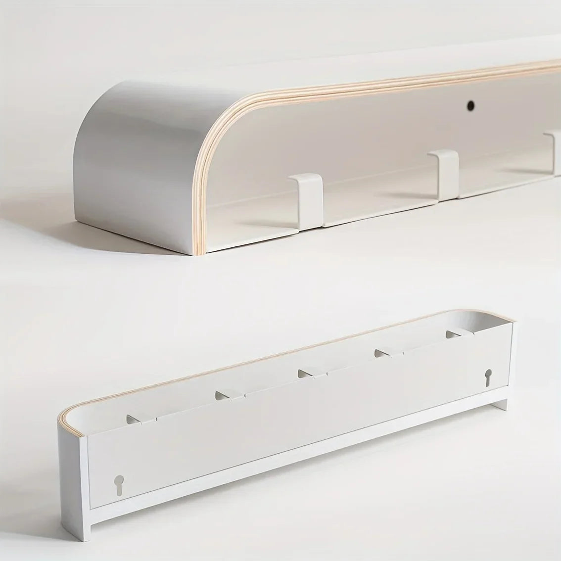 NordicHide Rack Wall Shelf with Shelf & Hidden Hooks Skanto