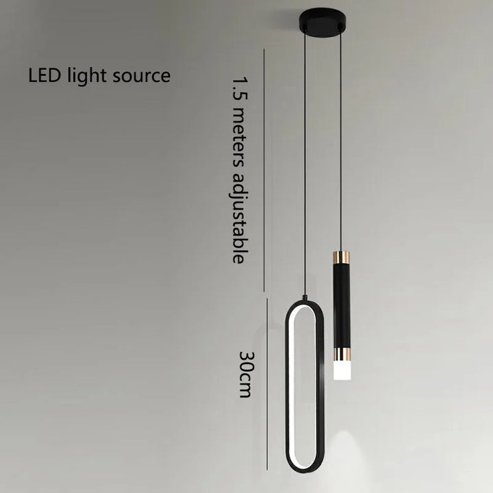 Modern Minimalist LED Pendant Light Chandelier – Adjustable Suspension Lamp for Bedroom, Living Room, and Home Decor | Kalsten