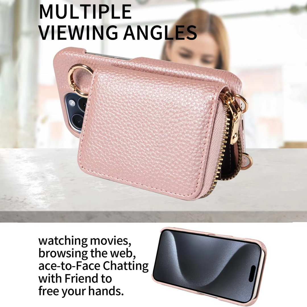 Kalsten | Premium Leather Multi-Function iPhone Case with Anti-Degaussing Protection