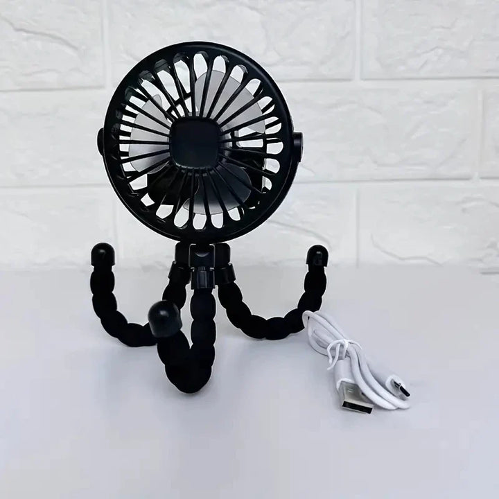 Rechargeable Baby Stroller Fan: Handheld USB Bladeless Mini Ventilator - Silent Cooling for Outdoor Use, Neck and Table Fan | Kalsten