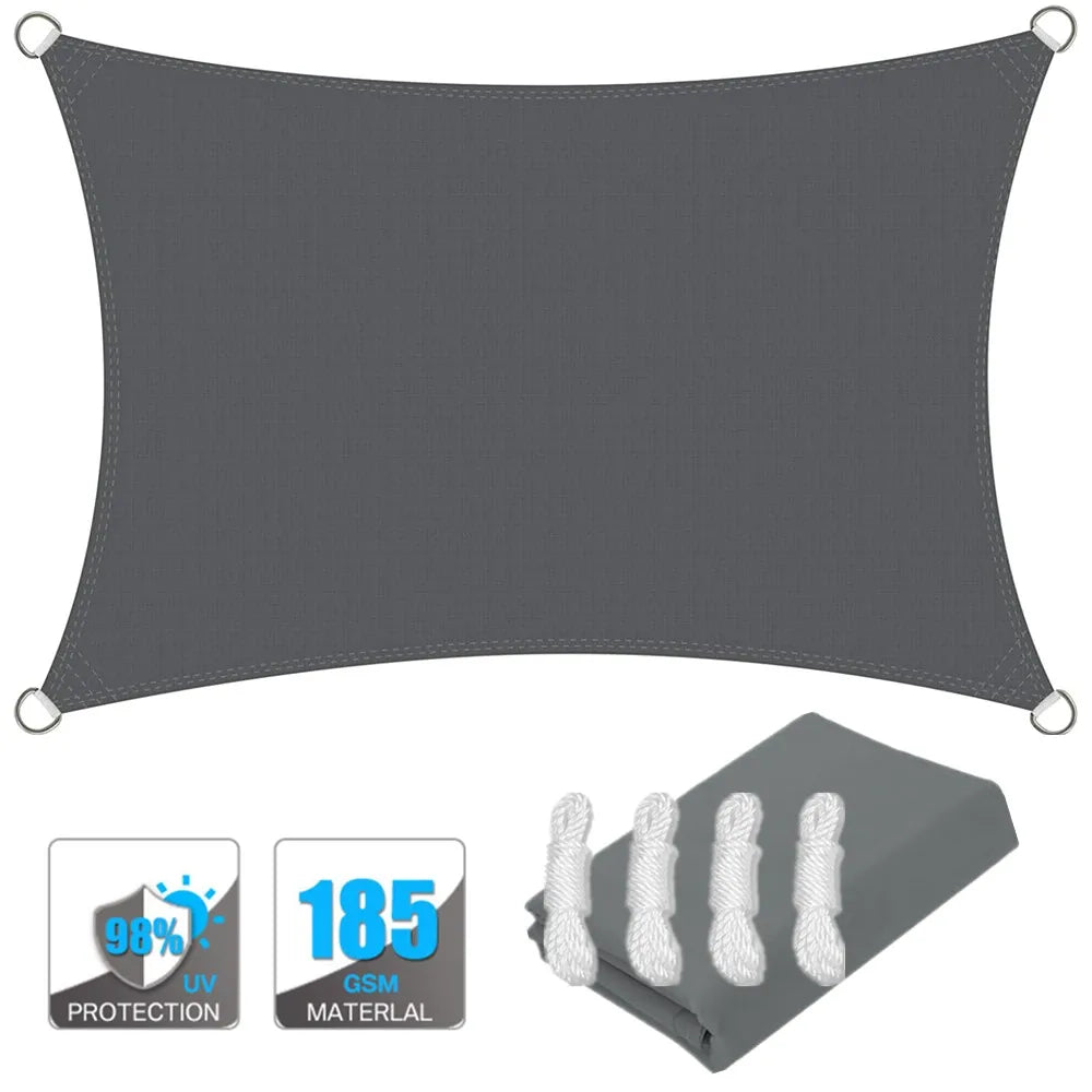 Kalsten | Waterproof Rectangular Sun Shade Sail with UV Protection & Mounting Kits – ShadeGuard