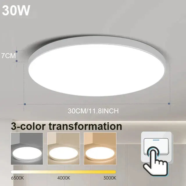 Modern LED Ceiling Lamp – 18W/30W/40W/72W Round Ceiling Light for Living Room, Bedroom, Kitchen, and Bathroom | Kalsten