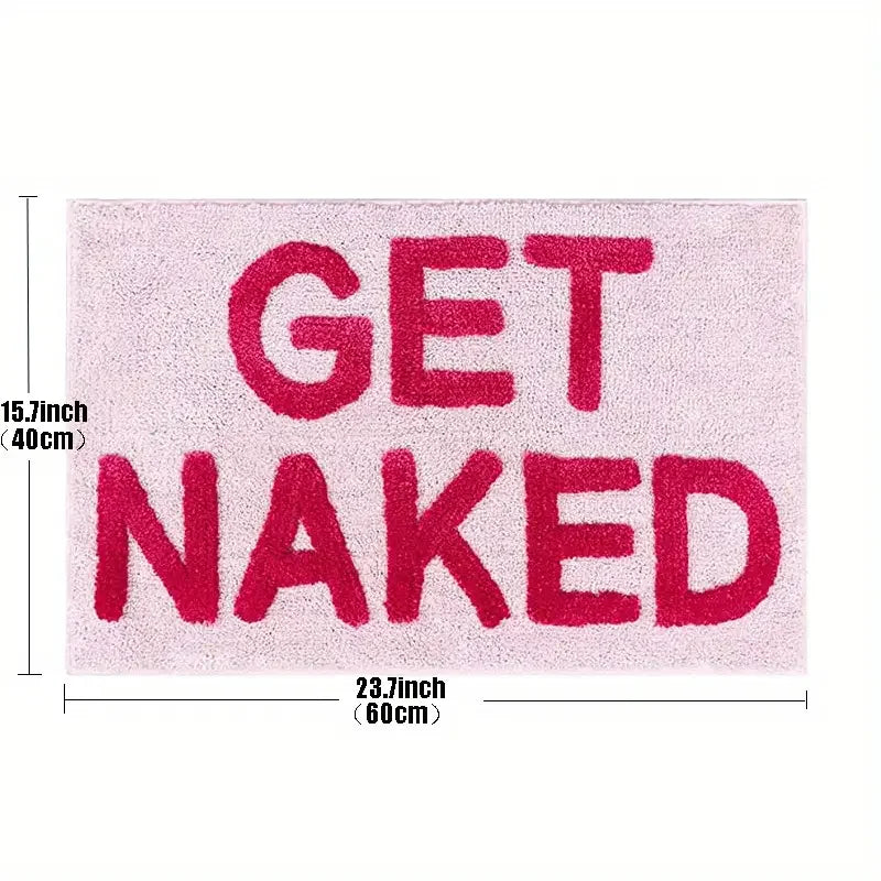 Tufted design carpet "Get Naked" Pink 80×50 cm | Kalsten