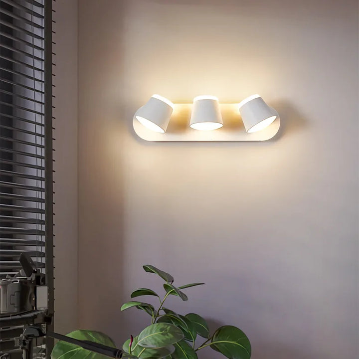 Modern LED Wall Sconce – 330° Swivel, 3000K & 6500K Adjustable White Light, Aluminum Alloy Wall Mount Light for Bedroom, Kitchen, and Living Room | Kalsten