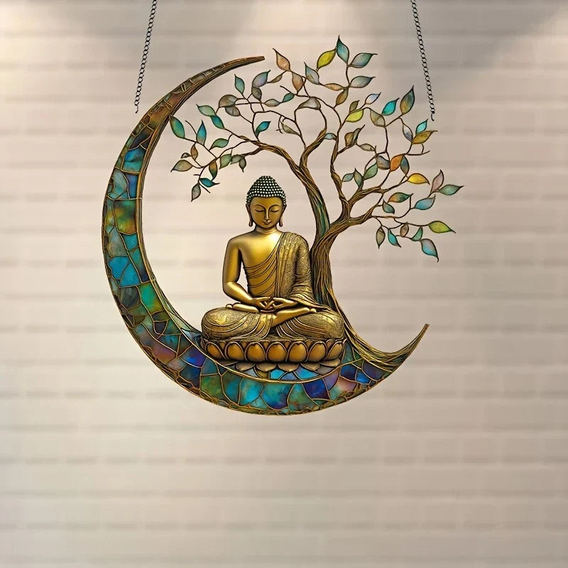 Kalsten | Acrylic Sun Catcher ZenLight | 2D Buddha Decor | Window & Home Accessory | Spiritual Room Design