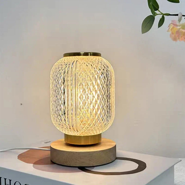 Dimmable Crystal Table Lamp - Stylish Golden Dimmable Table Lamp with Luxurious Crystal Design Kalsten
