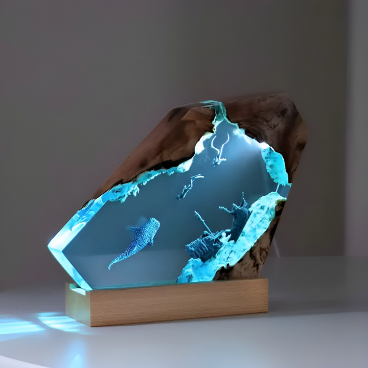 Deep Ocean Resin Decorative Night Lamp | Kalsten