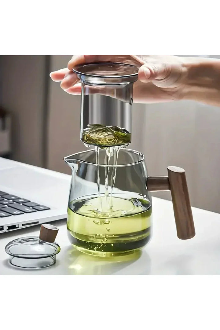 Kalsten | Wood Handle Glass Teapot