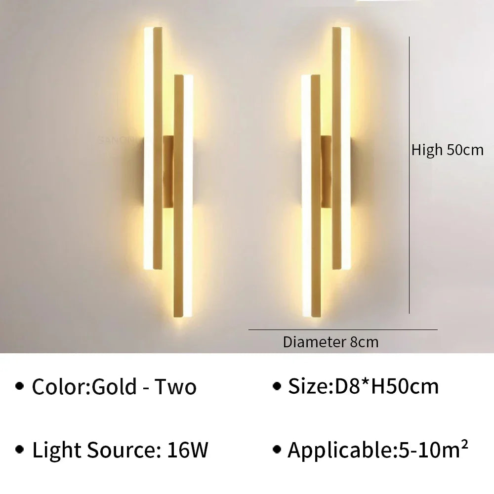 Modern LED Wall Light – Stylish Wall Sconce for Living Room, Stairs, Bedroom, and Corridor Interior Lighting | Kalsten