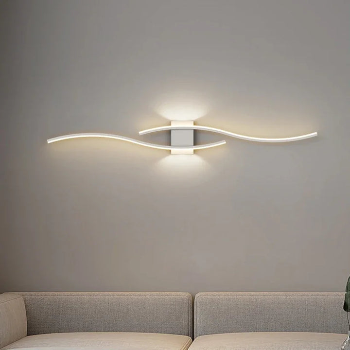 Modern LED Wall Lamp – Black, White, and Gold Wall Light Sconce for Living Room, Bedroom, Bedside, and Decorative Lighting | Kalsten