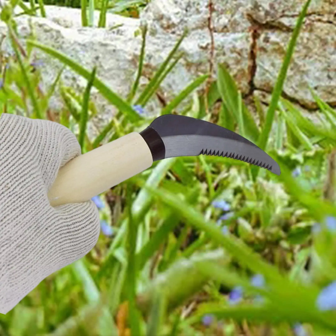Kalsten | ZenWeed Garden Knife | Precise Stainless Steel Blade | Ergonomic Wooden Handle | Compact & Handy
