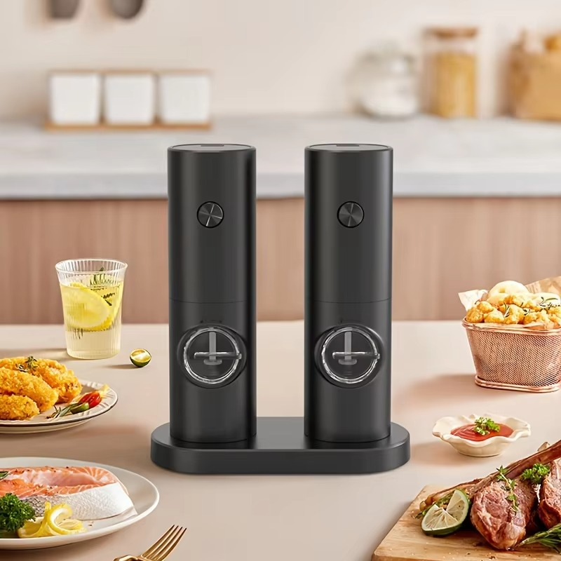 Electric Salt & Pepper Grinder Set with LED