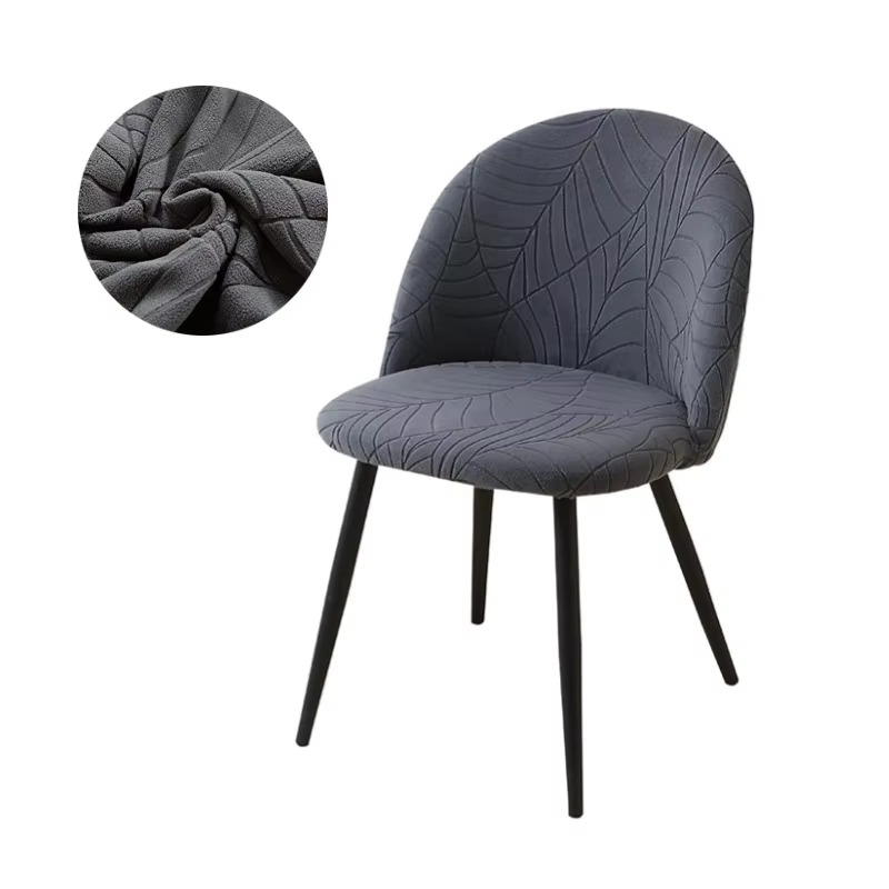Kalsten | Elastic Velvet Chair Covers - Stretch Low Back Slipcovers for Dining and Makeup Chairs