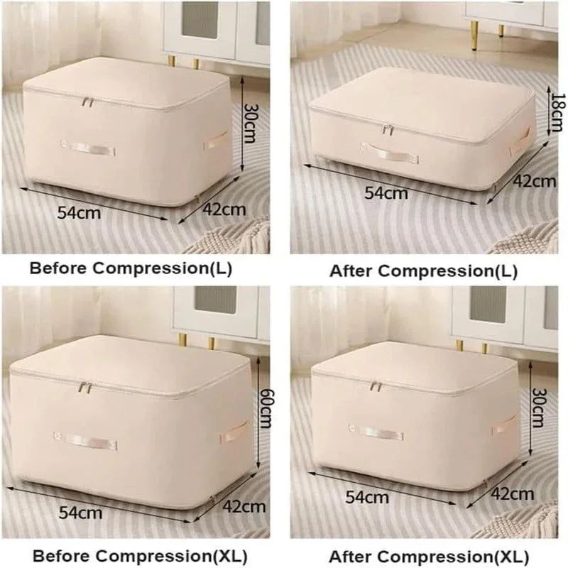 Storage bag for bedding with 40% space savings | Kalsten
