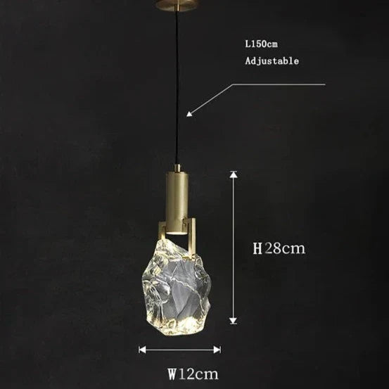 Pendant Light Crystal 11 in Adjustable Hanging Dining Room Kitchen Island Ceiling Lamp | Kalsten