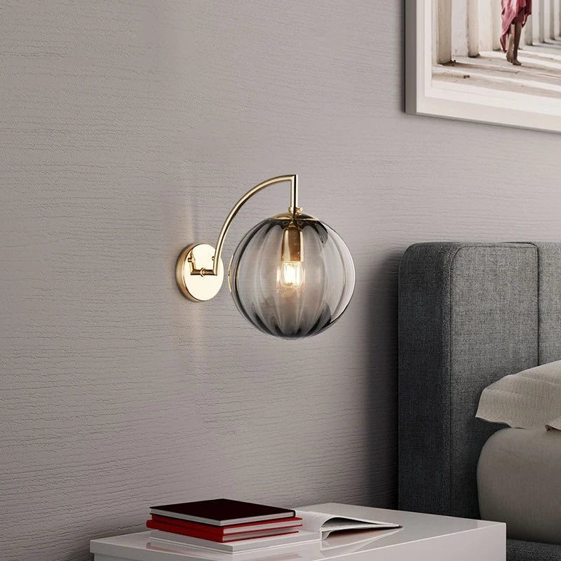 Modern LED Wall Lamp – Nordic Glass Ball Wall Sconce for Living Room, Bedroom, Bathroom, and Mirror Lighting | Kalsten