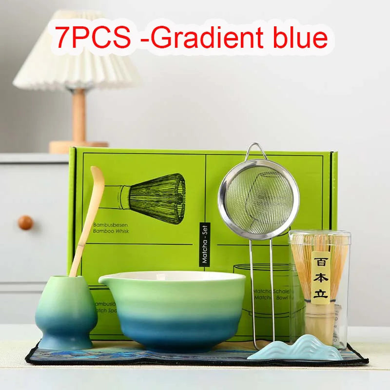 Variant image for Matcha Gift Set Green Standard Bamboo and Ceramic Tea Making Kit-2
