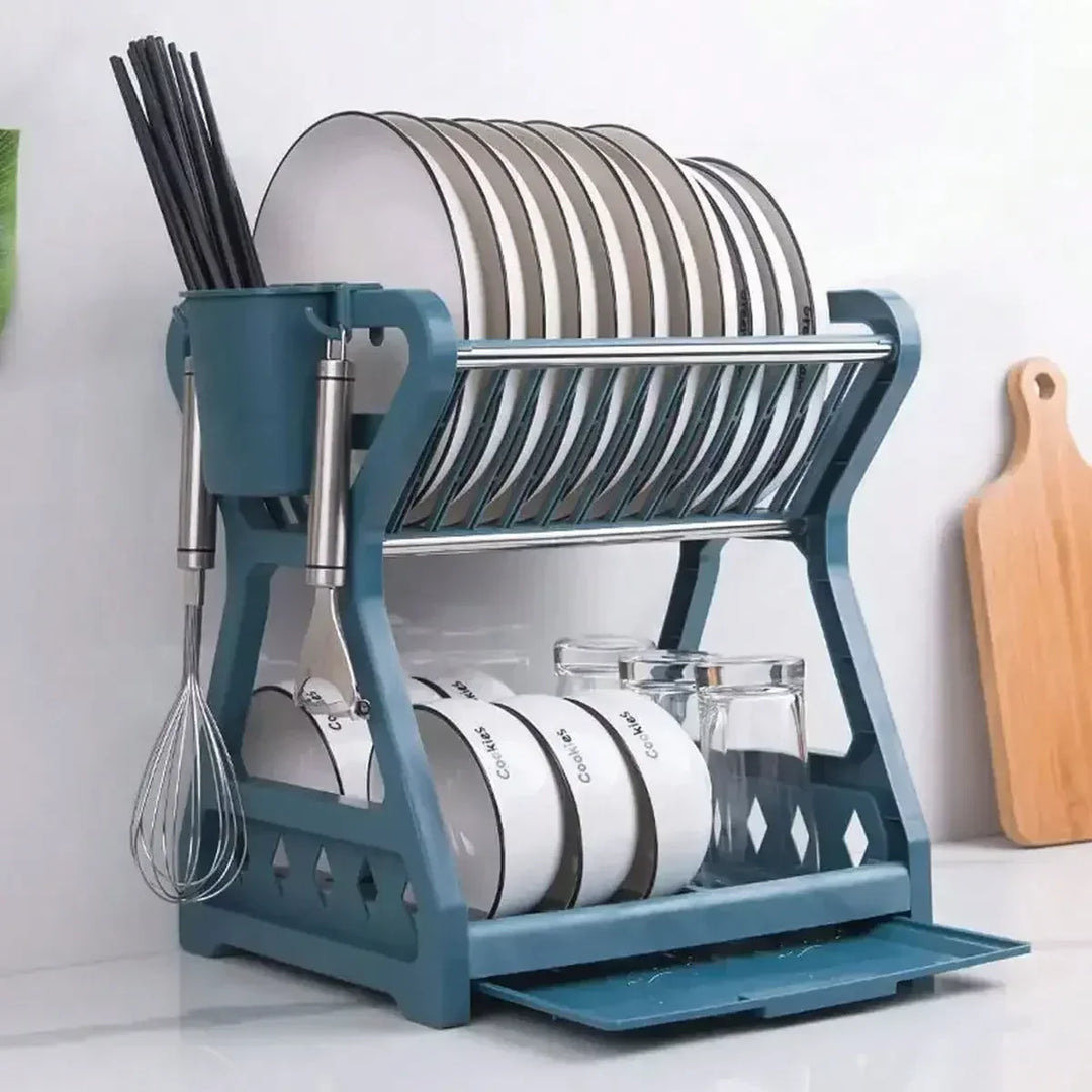 Foldable dish organizer – Practical draining rack for dishes, space-saving and easy to clean, perfect for modern kitchens and small spaces | Kalsten