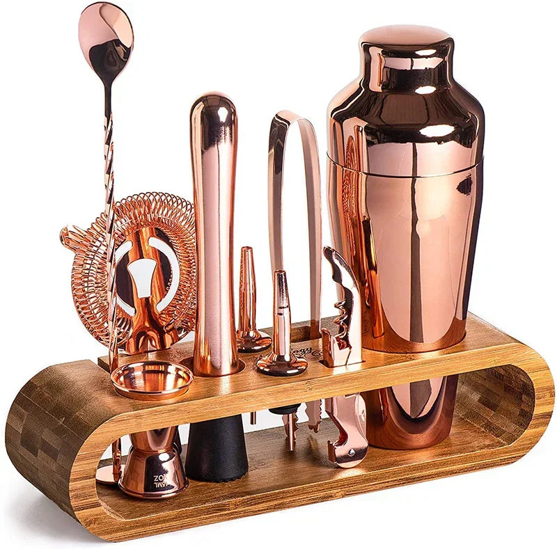 Skanto | MixArt Metallic Bar Set | Elegant Cocktail and Bartender Set | Perfect Drinks Made Easy