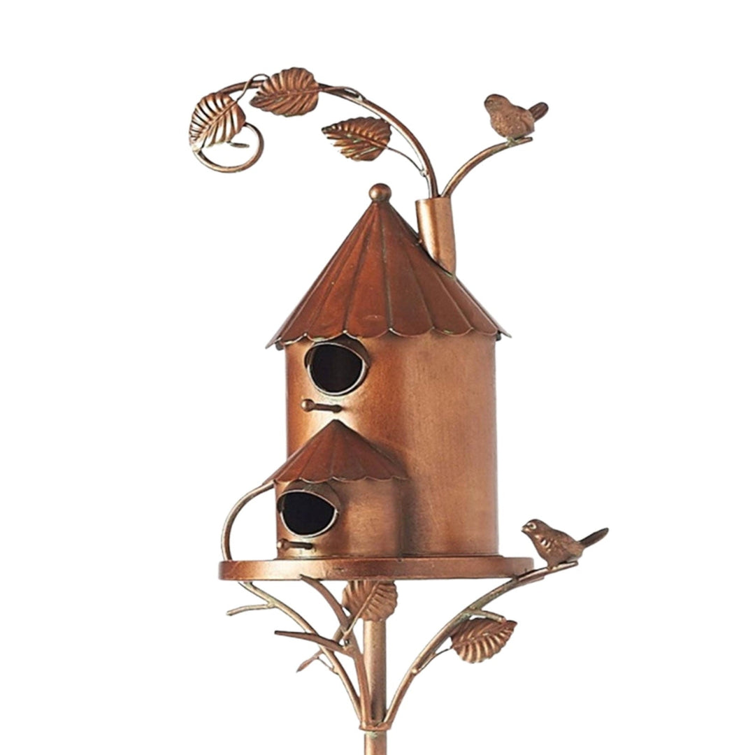 Kalsten | Metal Art Birdhouse on Garden Stake - FeatherNest