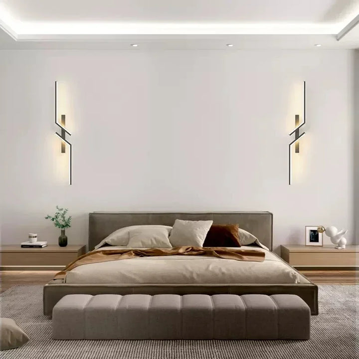 Modern LED Wall Lamp – Minimalist Design, Up & Down Lighting for Bedroom, Living Room, TV Sofa, and Lobby – Dimmable Wall-Mounted Light | Kalsten