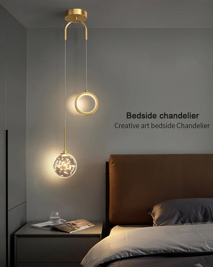 Modern LED Pendant Light – 2-Way Indoor Hanging Lamp for Living Room, Bedroom, Dining Table with Adjustable 3 Light Colors | Kalsten