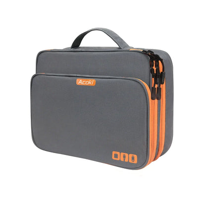 Skanto | TECHNIVO LayerPro Electronics Organizer | 3-Layer Cable Bag | Waterproof & Large Volume | For iPad, Chargers & Accessories
