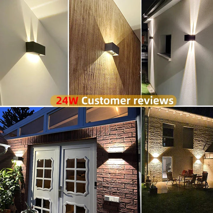 Contemporary Aluminum LED Wall Lamp - Waterproof IP65 Outdoor/Indoor Wall Light | Kalsten