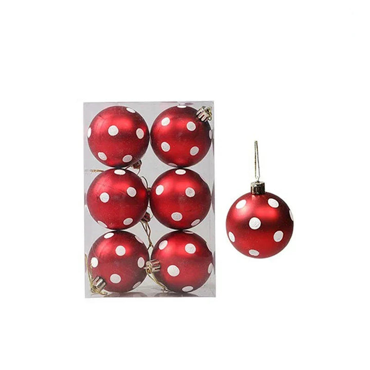 Elegant Snowflake Christmas Baubles Set – High-quality Christmas ornaments in red, white and gold, perfect for festive tree decoration at Christmas | Kalsten
