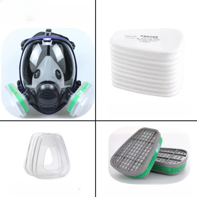 Kalsten | Full Face Respirator Mask with Anti-Fog Lens and Industrial Gas Filters