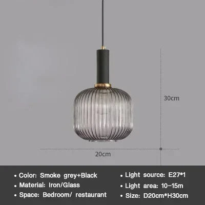 Modern Nordic Glass Pendant Light – Single Head LED Hanging Lamp for Dining Room, Bedroom, Cafe, and Study – White, Green, Cognac & More | Kalsten