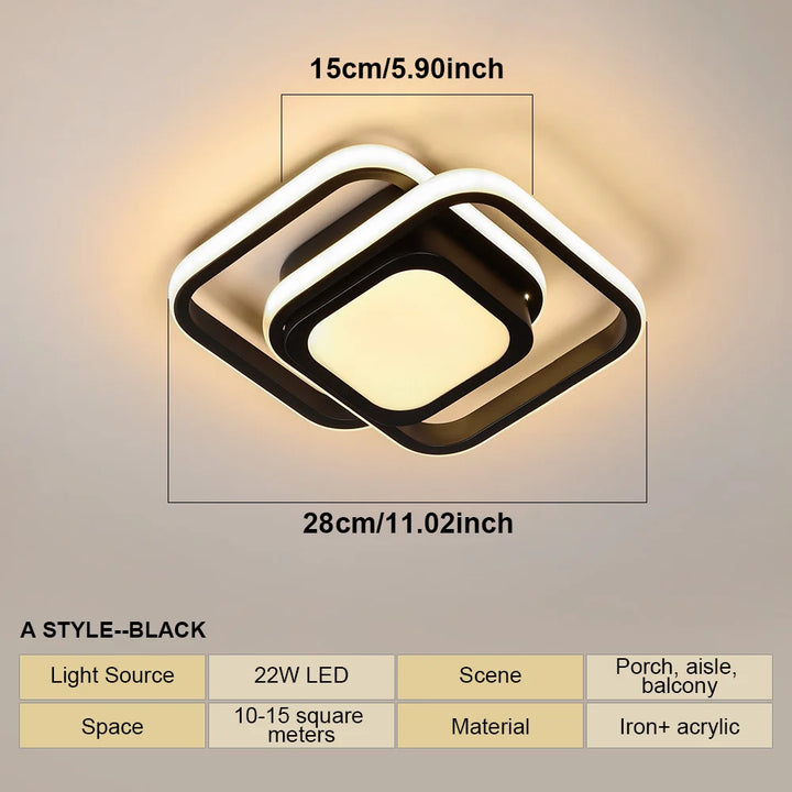 LED Strip Aisle Ceiling Lights - Modern Corridor Lamp Home Lighting for Bedroom Living Room Kitchen Household Decorations Fixtures | Kalsten